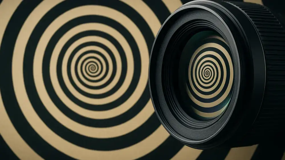 Zoom de câmera cria qual ilusão?